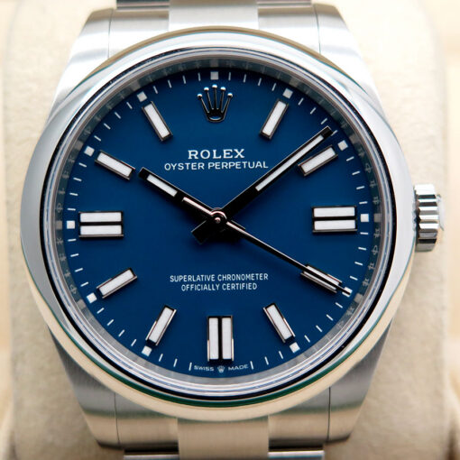 Rolex 134300 Oyster Perpetual 41 with Med Blue Dial - Image 3