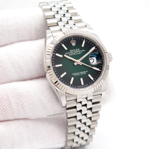 Rolex 126234 Datejust with Green Ombre Dial on Jubilee (New Model)