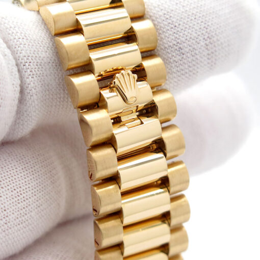 Rolex 228238 Day Date 40 18K Yellow Gold with Black Diagonal Motif Stick Dial - Image 8