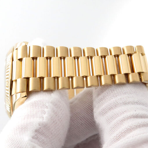 Rolex 228238 Day Date 40 18K Yellow Gold with Black Diagonal Motif Stick Dial - Image 7