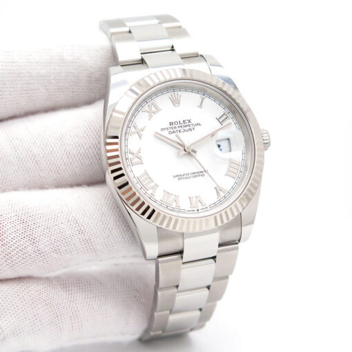 Rolex 126334 Datejust 41 with White Roman Dial on Oyster