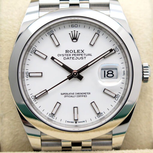Rolex 126300 Datejust 41 with White Stick Dial on Jubilee - Image 3