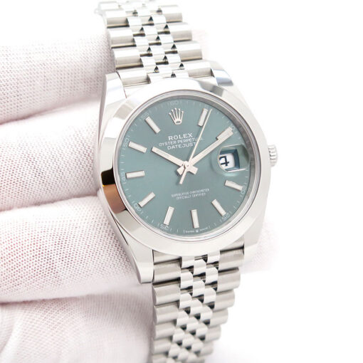 Rolex 126300 Datejust 41 with Mint Green Dial on Jubilee