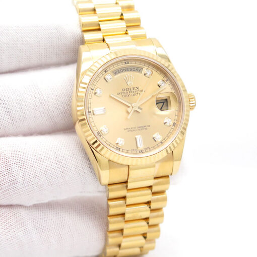 Rolex 118238 Day Date 18K Yellow Gold with Champagne Diamond Dial