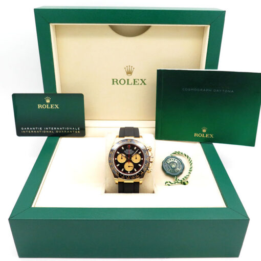 Alternative view of Rolex 116518LN Cosmograph Daytona 18K Yellow Gold with Black Dial (New Old Stock)