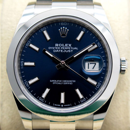 Rolex 126300 Datejust 41 with Blue Stick Dial on Oyster - Image 3