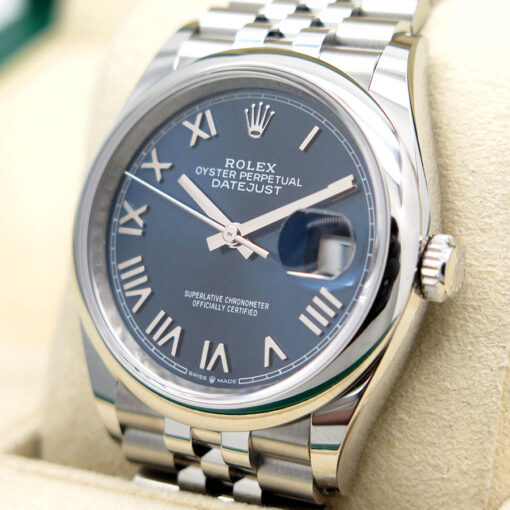 Rolex 126200 Datejust with Blue Roman Dial on Jubilee - Image 4