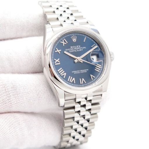 Rolex 126200 Datejust with Blue Roman Dial on Jubilee