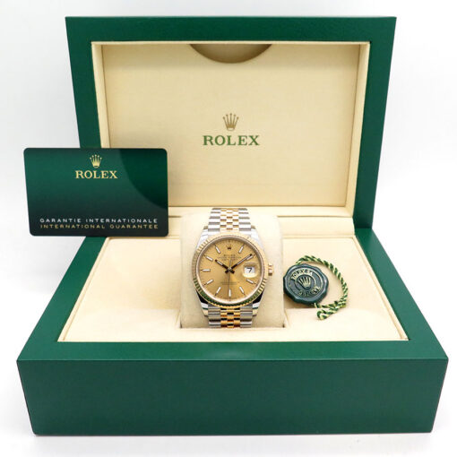 Rolex 126233 Datejust 18K/SS with Champagne Stick Dial on Jubilee - Image 2