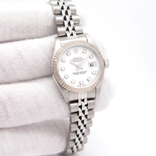 Rolex 79174 Datejust with White Diamond Dial on Jubilee