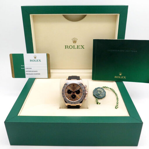 Alternative view of Rolex 116515LN Cosmograph Daytona 18K Rose Gold with Rose/Pink Dial