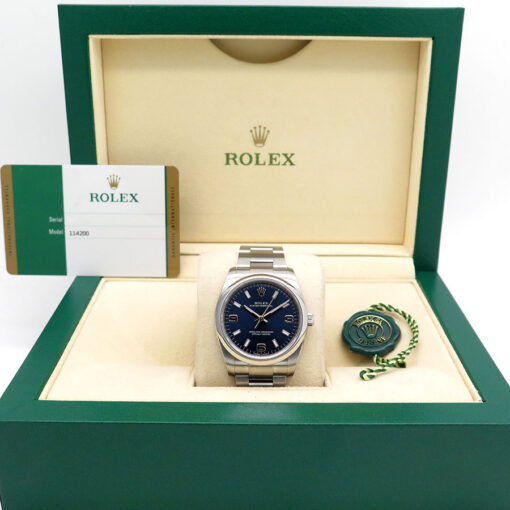 Alternative view of Rolex 114200 Oyster Perpetual with Blue Dial