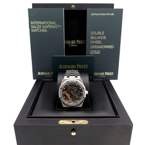 Alternative view of Audemars Piguet 15407ST Royal Oak Double Balance Wheel Openworked (New Old Stock)