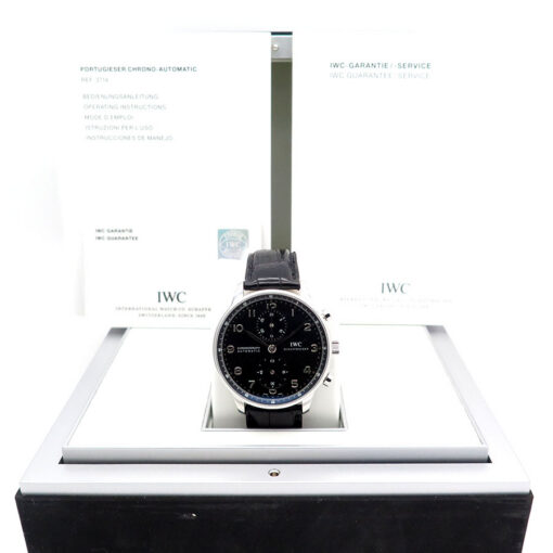 Alternative view of IWC IW371438 Portugieser Chronograph Automatic with Black Dial