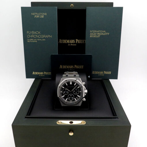 Alternative view of Audemars Piguet 26240ST Royal Oak Chronograph "50th Anniversary" with Black Dial (New Old Stock)