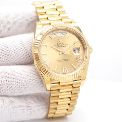 Rolex 228238 Day Date 40 18K Yellow Gold with Champagne Roman Dial