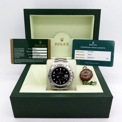 Alternative view of Rolex 16570 Explorer II with Black Dial and 3186 Movement