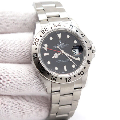 Rolex 16570 Explorer II with Black Dial and 3186 Movement