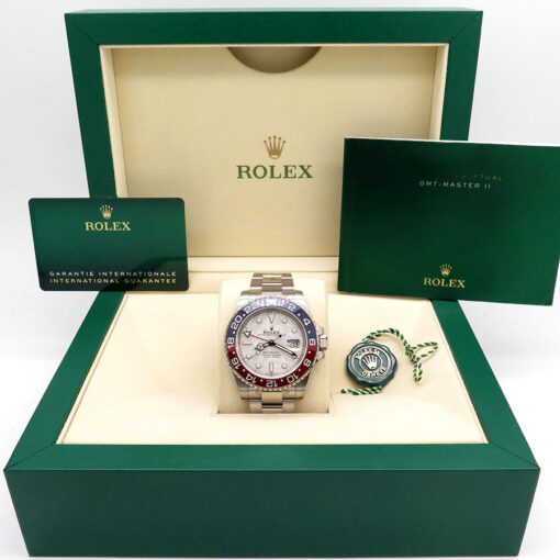 Alternative view of Rolex 126719BLRO GMT Master II 18K White Gold with Meteorite Dial