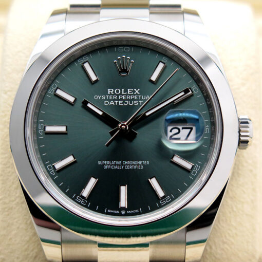 Rolex 126300 Datejust 41 with Mint Green Dial on Oyster - Image 3