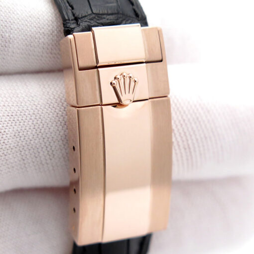 Rolex 116515LN Cosmograph Daytona 18K Rose Gold with Chocolate Arabic Dial on Leather - Image 7
