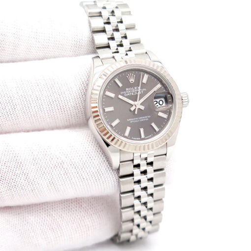 Rolex 279174 Datejust with Dark Grey Stick Dial on Jubilee