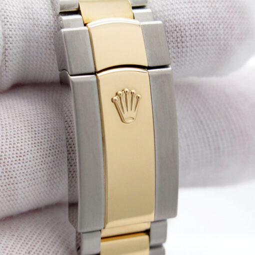 Rolex 116243 Datejust 18K/SS with Mother of Pearl Roman Dial on Oyster with Diamond Bezel - Image 8