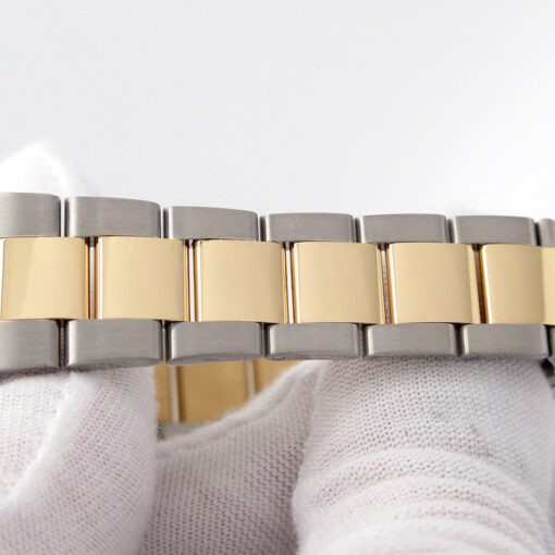 Rolex 116243 Datejust 18K/SS with Mother of Pearl Roman Dial on Oyster with Diamond Bezel - Image 7
