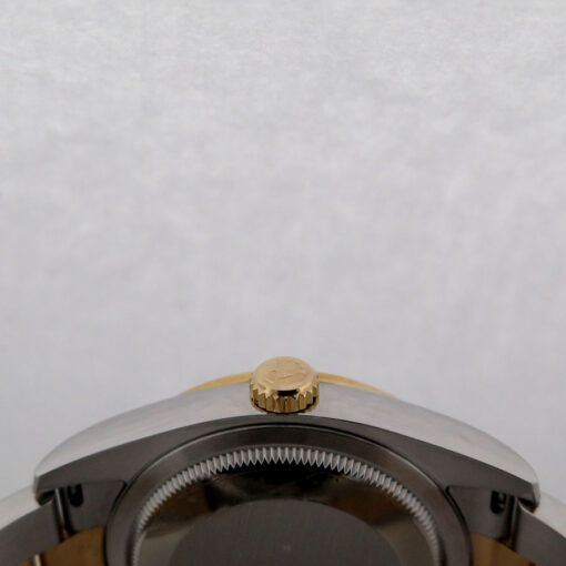 Rolex 116243 Datejust 18K/SS with Mother of Pearl Roman Dial on Oyster with Diamond Bezel - Image 5