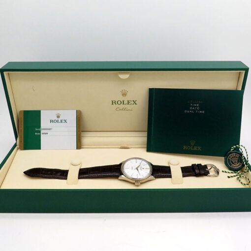 Alternative view of Rolex 50509 Cellini 18K White Gold with White Dial