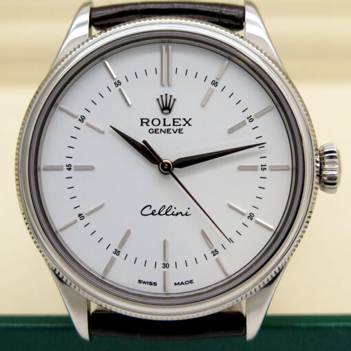 Rolex 50509 Cellini 18K White Gold with White Dial - Image 3