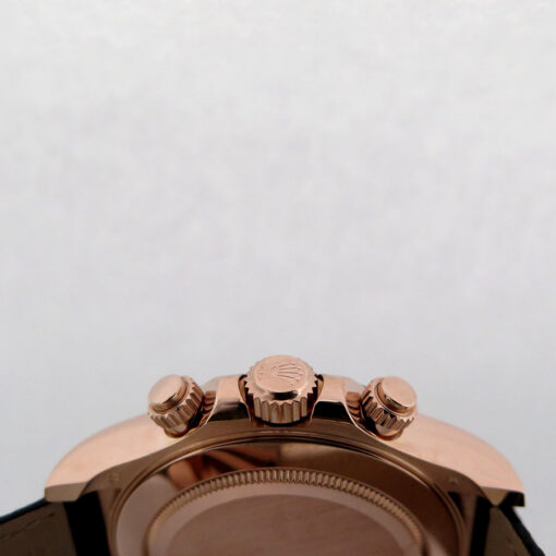 Rolex 116515LN Cosmograph Daytona 18K Rose Gold with Chocolate Arabic Dial on Leather - Image 4