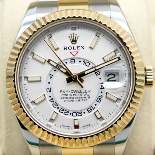 Rolex 326933 Skydweller 18K/SS with White Dial on Oyster - Image 3