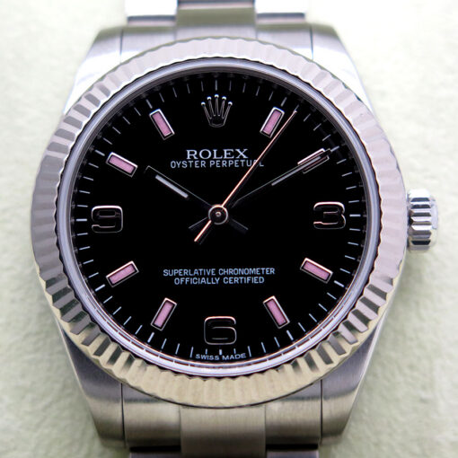 Rolex 177234 Oyster Perpetual with Black Arabic Dial with Pink Markers - Image 3