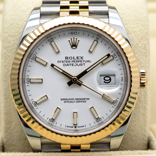 Rolex 126333 Datejust 41 18K/SS with White Stick Dial on Jubilee - Image 3