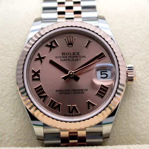 Rolex 278271 Datejust 18K/SS with Rose Roman Dial on Jubilee - Image 3