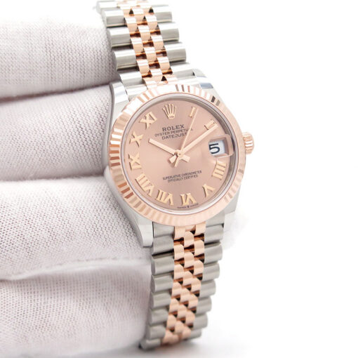 Rolex 278271 Datejust 18K/SS with Rose Roman Dial on Jubilee