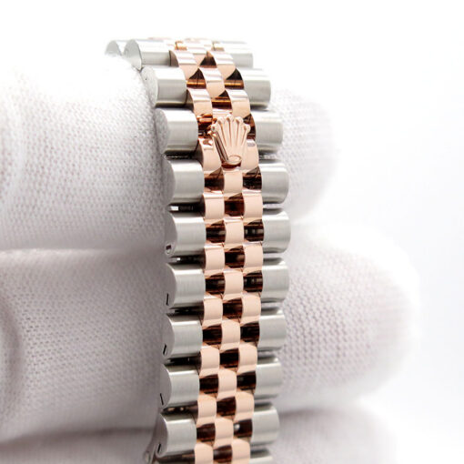 Rolex 278271 Datejust 18K/SS with Rose Roman Dial on Jubilee - Image 7