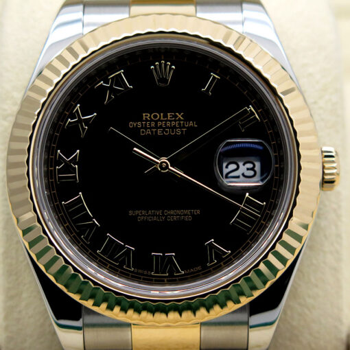 Rolex 116333 Datejust II 18K/SS with Black Roman Dial on Oyster - Image 3