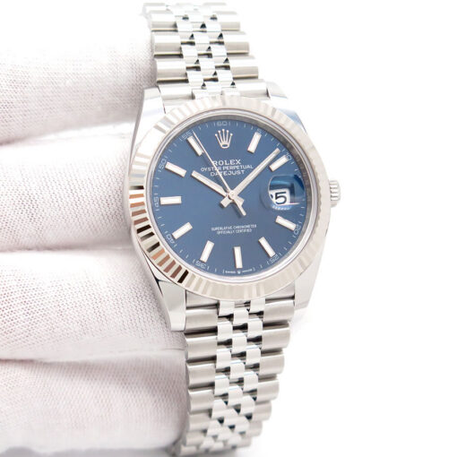 Rolex 126334 Datejust 41 with Blue Stick Dial on Jubilee