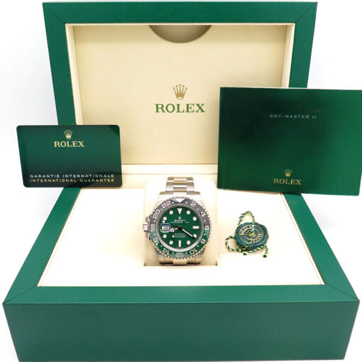 Alternative view of Rolex 126729VTNR GMT Master II 18K White Gold with Green Dial on Oyster (New Model)