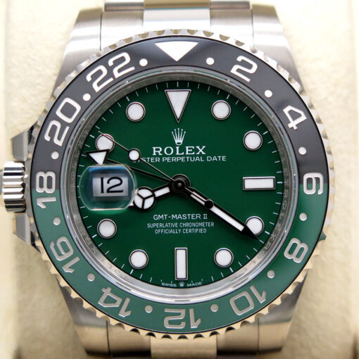 Rolex 126729VTNR GMT Master II 18K White Gold with Green Dial on Oyster (New Model) - Image 3