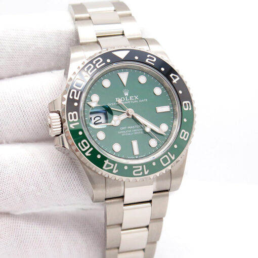 Rolex 126729VTNR GMT Master II 18K White Gold with Green Dial on Oyster (New Model)