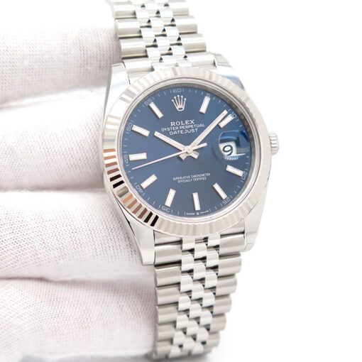 Rolex 126334 Datejust 41 with Blue Stick Dial on Jubilee
