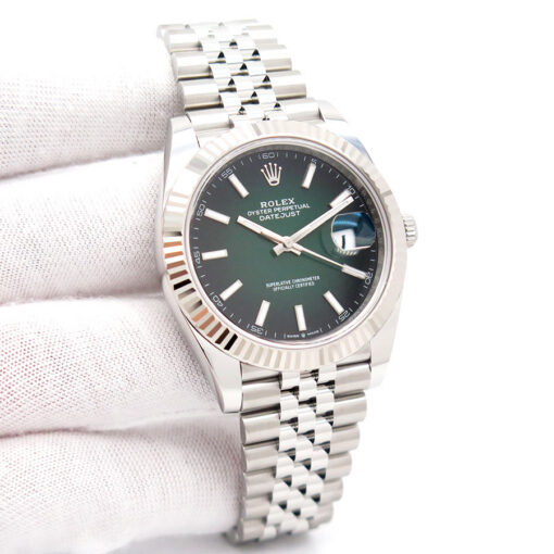 Rolex 126334 Datejust 41 with Green Ombre Dial on Jubilee (New Model)