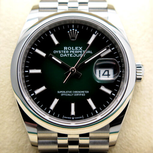 Rolex 126200 Datejust with Green Ombre Dial on Jubilee (New Model) - Image 3