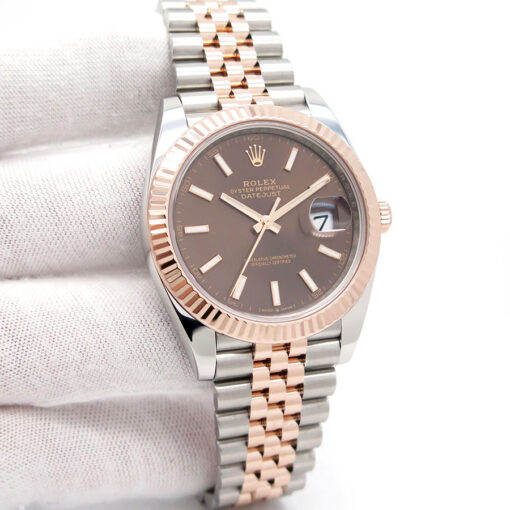 Rolex 126331 Datejust 41 18K/SS with Chocolate Stick Dial on Jubilee