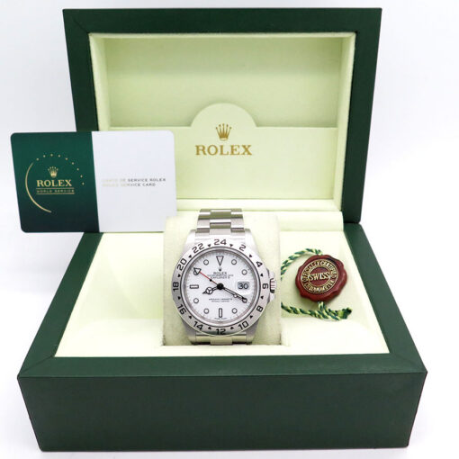 Alternative view of Rolex 16570 Explorer II with White Dial and 3186 Movement