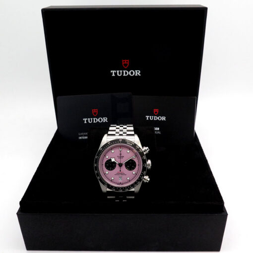Alternative view of Tudor 79360N Black Bay Chronograph with Pink Dial