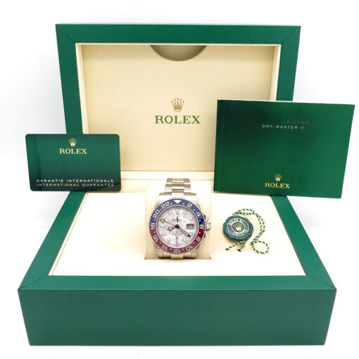 Alternative view of Rolex 126719BLRO GMT Master II 18K White Gold with Meteorite Dial